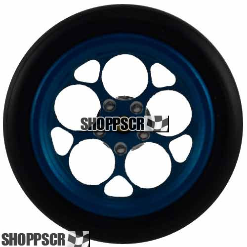 Blue Pro Track Star Series CNC Drag Front Wheels 3/4 O-Ring 