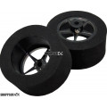BNM 1-3/16 x .500 20" Black Star Drag Rear Wheels, Nat. Rubber for 3/32" Axle