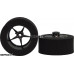 BNM 1-3/16 x .500 20" Black Star Drag Rear Wheels, Nat. Rubber for 3/32" Axle