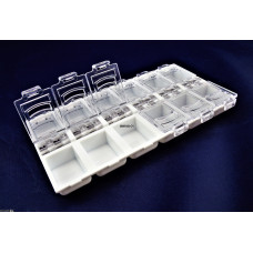 Plastic Box with 12 Individual Boxes (2.95 x 5.2 x .63)