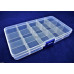 Clear Plastic Box w/15 configurable sections