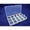 Clear Plastic Box w/15 configurable sections