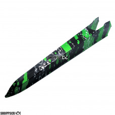 Black with Green and Silver Splashes Dragster Body