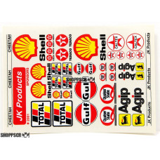 JK Products Classic Logo Shell Gulf Texaco Sticker Sheet
