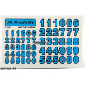 Race Car Numbers Blue Sticker Sheet