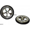 0.780"D 0.125"W 0.250"TW 1/16"A 5-Spoke 3D Front Drag Wheel, Silver (pr)