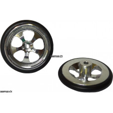 0.780"D 0.125"W 0.250"TW 1/16"A 5-Spoke 3D Front Drag Wheel, Silver (pr)
