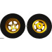 1-1/16"D 0.500"W 0.620"TW 3/32"A 5-Spoke 3D Rear Drag Wheel, Gold (pr)