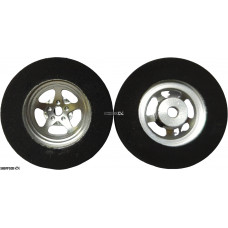 1-1/16"D 0.500"W 0.620"TW 3/32"A 5-Spoke 3D Rear Drag Wheel, Silver (pr)