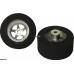 1-1/16"D 0.500"W 0.620"TW 3/32"A 5-Spoke 3D Rear Drag Wheel, Silver (pr)