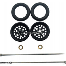 Pro Track Top Fuel in Black 3/8" O-Ring Drag Wheelie Wheels / H.O. Fronts