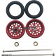 Pro Track Top Fuel in Red 3/8" O-Ring Drag Wheelie Wheels / H.O. Fronts