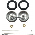 Pro Track Star in Plain 3/8" O-Ring Drag Wheelie Wheels / H.O. Fronts