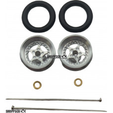 Pro Track Star in Plain 3/8" O-Ring Drag Wheelie Wheels / H.O. Fronts