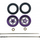 Pro Track Star in Purple 3/8" O-Ring Drag Wheelie Wheels / H.O. Fronts