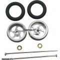 Pro Track Sawblade in Plain 3/8" O-Ring Drag Wheelie Wheels / H.O. Fronts