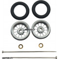 Pro Track Turbine in Plain 3/8" O-Ring Drag Wheelie Wheels / H.O. Fronts