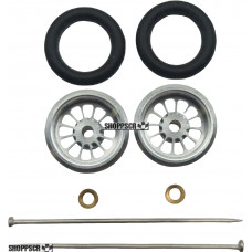 Pro Track Turbine in Plain 3/8" O-Ring Drag Wheelie Wheels / H.O. Fronts