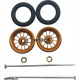 Pro Track Turbine in Gold 3/8" O-Ring Drag Wheelie Wheels / H.O. Fronts