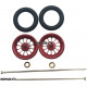 Pro Track Turbine in Red 3/8" O-Ring Drag Wheelie Wheels / H.O. Fronts