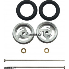 Pro Track Ninja in Plain 3/8" O-Ring Drag Wheelie Wheels / H.O. Fronts