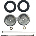 Pro Track Classic in Plain 3/8" O-Ring Drag Wheelie Wheels / H.O. Fronts