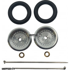 Pro Track Classic in Plain 3/8" O-Ring Drag Wheelie Wheels / H.O. Fronts