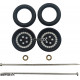 Pro Track Classic in Black 3/8" O-Ring Drag Wheelie Wheels / H.O. Fronts