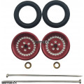Pro Track Classic in Red 3/8" O-Ring Drag Wheelie Wheels / H.O. Fronts