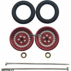 Pro Track Classic in Red 3/8" O-Ring Drag Wheelie Wheels / H.O. Fronts