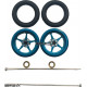 Pro Track Pro Star in Blue 3/8" O-Ring Drag Wheelie Wheels / H.O. Fronts