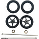 Pro Track Pro Star in Black 3/8" O-Ring Drag Wheelie Wheels / H.O. Fronts