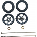 Pro Track Pro Star in Gray 3/8" O-Ring Drag Wheelie Wheels / H.O. Fronts