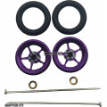 Pro Track Pro Star in Purple 3/8" O-Ring Drag Wheelie Wheels / H.O. Fronts