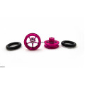 Pro Track Pro Star in Neon Pink 3/8" O-Ring Drag Wheelie Wheels / H.O. Fronts