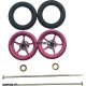 Pro Track Pro Star in Neon Pink 3/8" O-Ring Drag Wheelie Wheels / H.O. Fronts