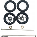 Pro Track Magnum in Black 3/8" O-Ring Drag Wheelie Wheels / H.O. Fronts