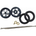 Pro Track Magnum in Gray 3/8" O-Ring Drag Wheelie Wheels / H.O. Fronts