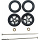 Pro Track Evolution in Black 3/8" O-Ring Drag Wheelie Wheels / H.O. Fronts