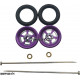Pro Track Evolution in Purple 3/8" O-Ring Drag Wheelie Wheels / H.O. Fronts