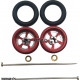 Pro Track Evolution in Red 3/8" O-Ring Drag Wheelie Wheels / H.O. Fronts