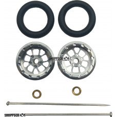 Pro Track Bulldog in Plain 3/8" O-Ring Drag Wheelie Wheels / H.O. Fronts