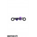 Pro Track Bulldog in Purple 3/8" O-Ring Drag Wheelie Wheels / H.O. Fronts