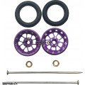 Pro Track Bulldog in Purple 3/8" O-Ring Drag Wheelie Wheels / H.O. Fronts