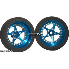 Pro Track Star in Blue 3/4" Foam Drag Front Wheels for 1/16" axle