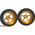 Pro Track Star in Gold 3/4" Foam Drag Front Wheels for 1/16" axle