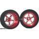 Pro Track Star in Red 3/4" Foam Drag Front Wheels for 1/16" axle