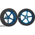 Pro Track Pro Star in Blue 3/4" Foam Drag Front Wheels for 1/16" axle