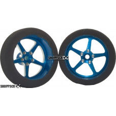 Pro Track Pro Star in Blue 3/4" Foam Drag Front Wheels for 1/16" axle