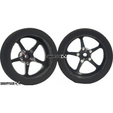Pro Track Pro Star in Black 3/4" Foam Drag Front Wheels for 1/16" axle